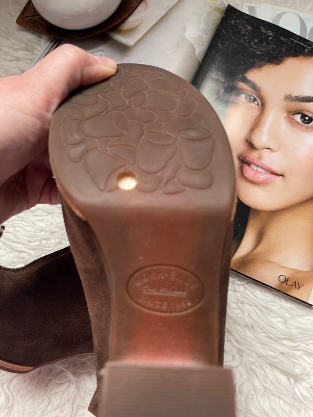 Kork-Ease Women’s Brown Suede Heeled Mules - Picture 7 of 10